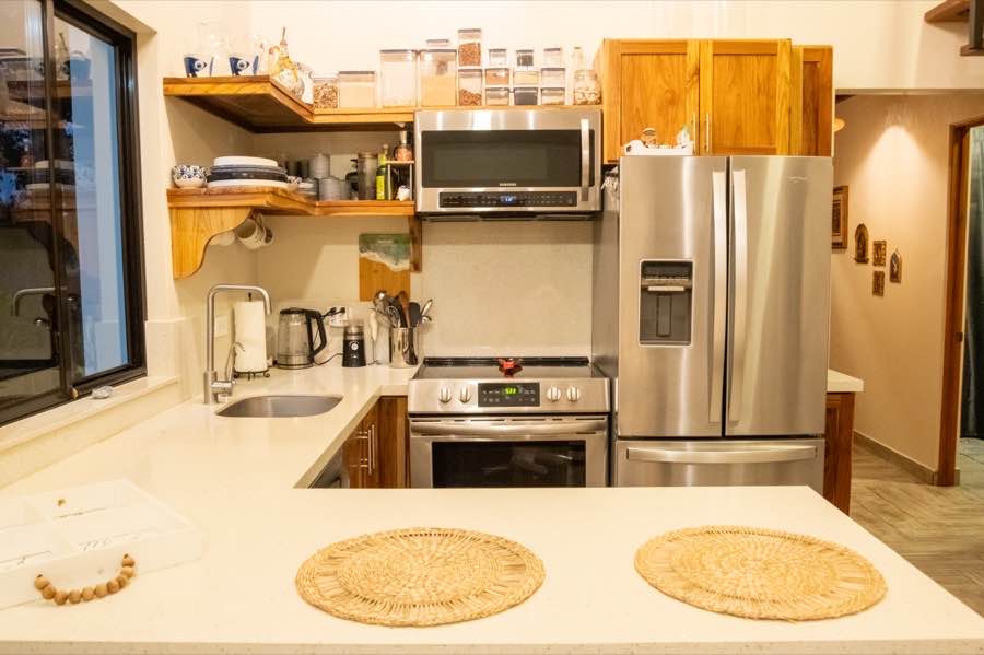 The kitchen at Casa Lunax