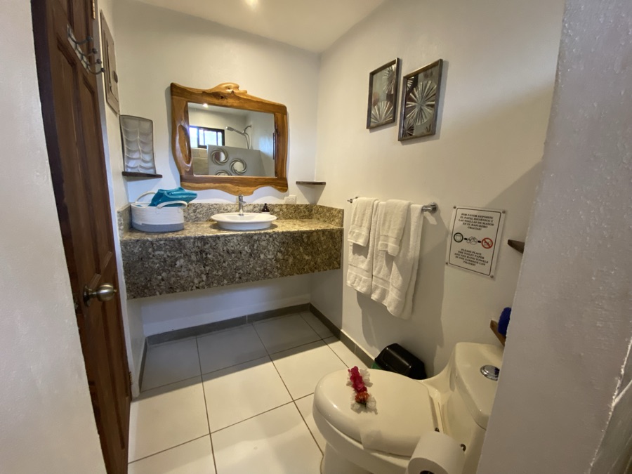 A bathroom vanity at Casa Sol